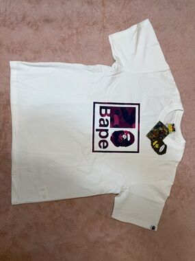 White A Bathing Ape (BAPE) Color Camo Quadrangle Tee